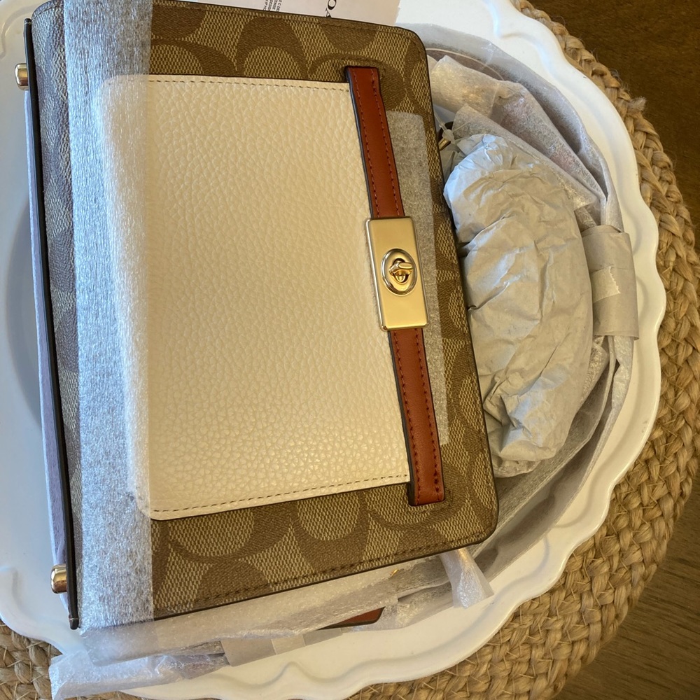 Coach Mini Lane Top Handle In Colorblock Signature Canvas - Picture 3 of 4